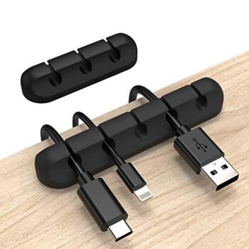 The Storepaperoomates Retail Market INCHOR Cord Organizer, Cable Clips Cord Holder, Cable Management USB Cable Power Wire Cord Clips, 2 Packs Cable Organizers for Car Home and Office (5, 3 Slots) - Fast Affordable Shopping
