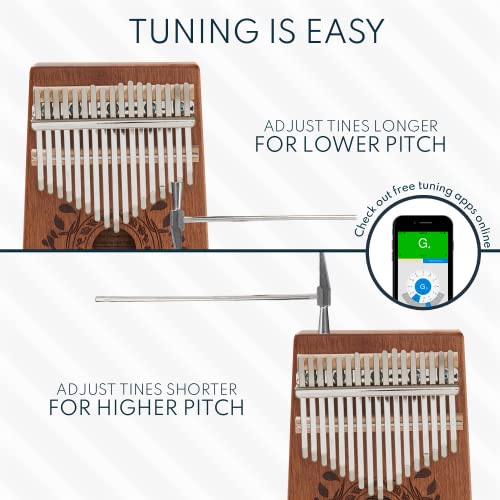 UNOKKI Kalimba Thumb Piano – Kalimba 17 Key Musical Instruments w/ Kalimba Song Book Instructions, Tuning Hammer & More! Thumb Piano for Kids & Adults – Easy to Learn Finger Piano Music (Light Brown) | The Storepaperoomates Retail Market - Fast Affordable Shopping