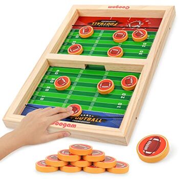 The Storepaperoomates Retail Market Coogam Fast Sling Puck Game, Wooden Sling Football Shot Board Game Large Table Interaction Speed Track Toy for Party Home Family Parents-Child Boys Girls Adult - Fast Affordable Shopping