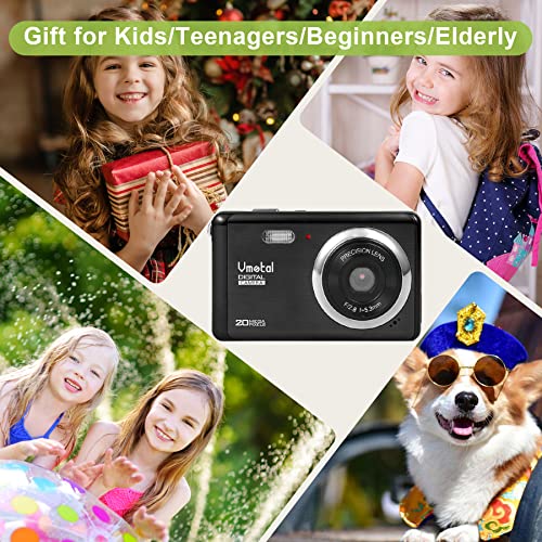 The Storepaperoomates Retail Market Digital Camera, 20MP Digital Point and Shoot Cameras for Photography Full HD 1080P Video Camera Student Camera with 2.8 Inch Screen 8X Digital Zoom for Kids/Teens/Beginners/Seniors (Black) - Fast Affordable Shopping