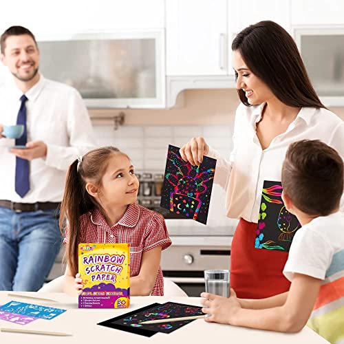The Storepaperoomates Retail Market pigipigi Scratch Paper Art for Kids – 59 Pcs Magic Rainbow Scratch Paper Off Set Scratch Crafts Arts Supplies Kits Pads Sheets Boards for Party Games Easter Christmas Birthday Gift - Fast Affordable Shopping