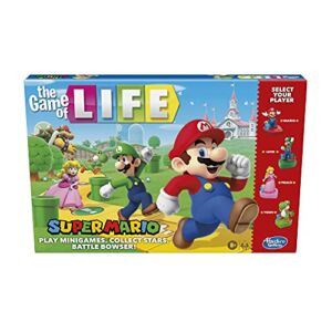 The Game of Life: Super Mario Edition Board Game for Kids Ages 8 and Up, Play Minigames, Collect Stars, Battle Bowser