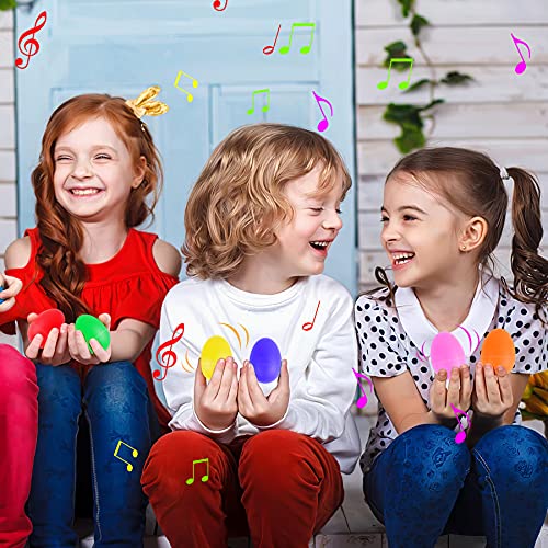 Augshy 24 Packs Shaker Musical Instruments for Kids, 12 Packs Egg Shaker and 12 Packs Wrist Hand Band Jingle Bells | The Storepaperoomates Retail Market - Fast Affordable Shopping