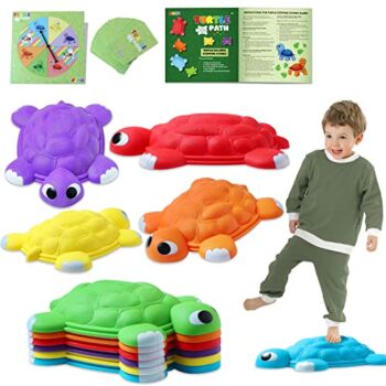 The Storepaperoomates Retail Market JOYIN Turtle Balance Stepping Stones, 6 Pcs Kids Turtle Jumping Stones Steps Stones Up to 265 Ibs, Toddler Obstacle Course Coordination Game Toys for Ages 3 Years and UP Indoor or Outdoor Play - Fast Affordable Shopping