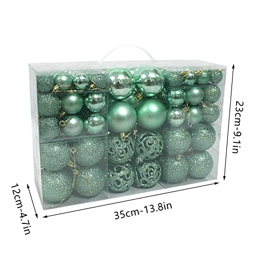 The Storepaperoomates Retail Market 100 Pieces of Christmas Balls Christmas Tree Ornaments Ball Holiday Hanging Tree Pendants Home Party Decor Accessories 2022 New Year Kids GIF (Mint Green) - Fast Affordable Shopping