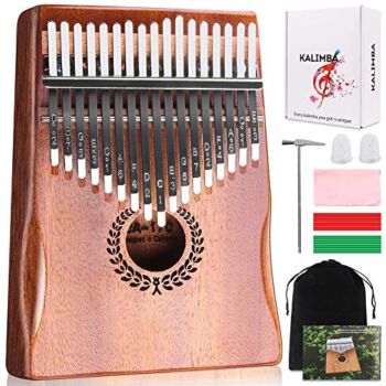 HONHAND Kalimba 17 Keys Thumb Piano, Easy to Learn Portable Musical Instrument Gifts for Kids Adult Beginners with Tuning Hammer and Study Instruction. Known as Mbira, Wood Finger Piano | The Storepaperoomates Retail Market - Fast Affordable Shopping
