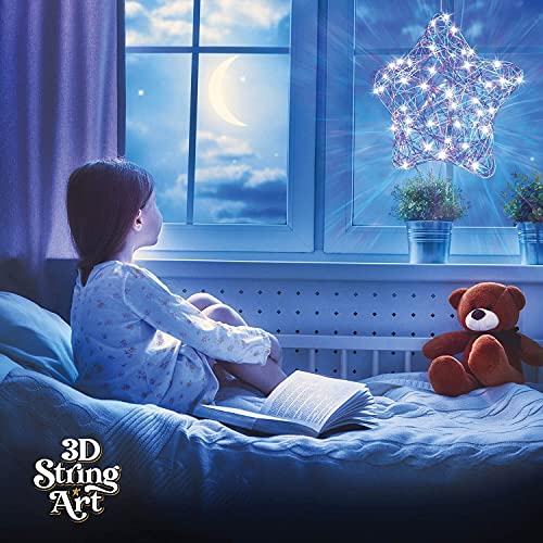 The Storepaperoomates Retail Market 3D String Art Kit for Kids – Makes a Light-Up Star Lantern with 20 Multi-Colored LED Bulbs – Kids Gifts – Crafts for Girls and Boys Ages 8-12 – DIY Arts & Craft Kits for 8, 9, 10, 11, 12 Year Old Girl - Fast Affordable Shopping