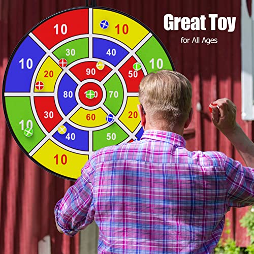 The Storepaperoomates Retail Market 29″ Large Dart Board for Kids, BooTaa Kids Dart Board with 12 Sticky Balls, Boys Toys, Indoor/ Sport Outdoor Fun Party Play Game Toys, Birthday Gifts for 3 4 5 6 7 8 9 10 11 12 Year Old Boys Girls - Fast Affordable Shopping