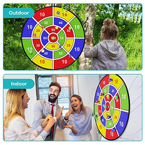 The Storepaperoomates Retail Market 29″ Large Dart Board for Kids, BooTaa Kids Dart Board with 12 Sticky Balls, Boys Toys, Indoor/ Sport Outdoor Fun Party Play Game Toys, Birthday Gifts for 3 4 5 6 7 8 9 10 11 12 Year Old Boys Girls - Fast Affordable Shopping
