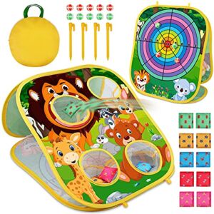 Animal Bean Bag Toss Game Toy Outdoor Toss Game, Family Party Party Supplies for Kids, Gift for Boys Birthday or Christmas for Toddlers Ages 3 4 5 6 Year Old