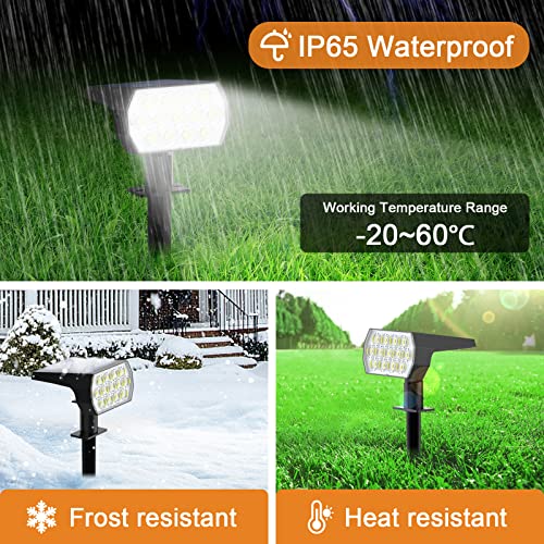 The Storepaperoomates Retail Market Solar Spot Lights Outdoor, [6 Pack/52 LED/3 Modes] 2-in-1 Solar Landscape Spotlights, WELALO Solar Powered Security Lights, IP65 Waterproof Wall Lights for Walkway Yard Garden Driveway(Cool White) - Fast Affordable Shopping