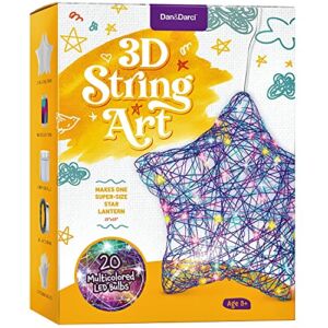 3D String Art Kit for Kids – Makes a Light-Up Star Lantern with 20 Multi-Colored LED Bulbs – Kids Gifts – Crafts for Girls and Boys Ages 8-12 – DIY Arts & Craft Kits for 8, 9, 10, 11, 12 Year Old Girl