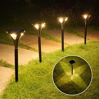 The Storepaperoomates Retail Market NIORSUN Solar Pathway Lights, Solar Lights Outdoor 5 Light Modes, IP67 Waterproof Landscape Lights Decorative for Ground Lawn Garden Yard Walkway Driveway Deck Path Patio, 4 Pack(Warm White) - Fast Affordable Shopping