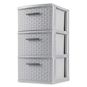 Sterilite 3-Drawer Weave Tower, White, Case of 2 (3-Drawer, White) (Case of 2) - The Storepaperoomates Retail Market - Fast Affordable Shopping