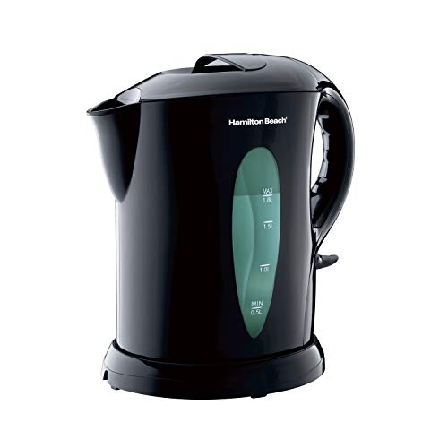 Hamilton Beach Electric Tea Kettle, Water Boiler & Heater, 1.8 L, Cordless, Auto-Shutoff & Boil-Dry Protection, Black (K6080) - The Storepaperoomates Retail Market - Fast Affordable Shopping