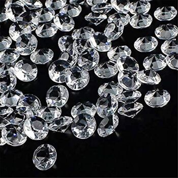 OUTUXED 1000pcs 0.4inch Clear Diamonds Crystals Acrylic Gems Wedding Table Scattering Gemstones Christmas Party Decorations Bridal Shower Vase Fillers - The Storepaperoomates Retail Market - Fast Affordable Shopping