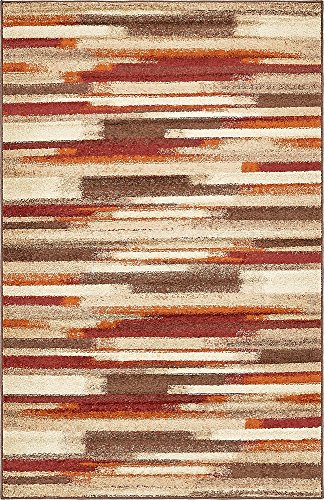 Unique Loom Autumn Collection Modern Contemporary Casual Abstract Area Rug, 5 ft x 8 ft, Multi/Beige - The Storepaperoomates Retail Market - Fast Affordable Shopping