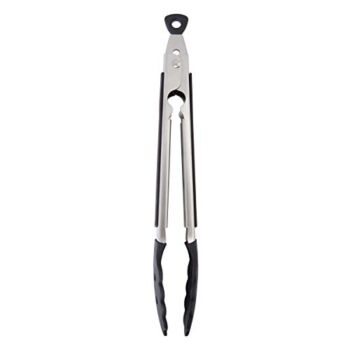 KitchenAid Gourmet Silicone Tipped Stainless Steel Tongs, 13.5 Inch, Black - The Storepaperoomates Retail Market - Fast Affordable Shopping