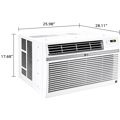 LG 15,000 BTU Window Air Conditioner, Cools 800 Sq.Ft. (20′ x 40′ Room Size), Quiet Operation, Electronic Control with Remote, 3 Cooling & Fan Speeds, ENERGY STAR®, Auto Restart, 115V - The Storepaperoomates Retail Market - Fast Affordable Shopping
