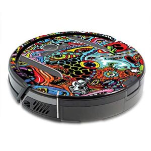 MightySkins Skin Compatible with Shark Ion Robot R85 Vacuum Minimum Coverage – Acid Trippy | Protective, Durable, and Unique Vinyl wrap Cover | Easy to Apply, Remove | Made in The USA