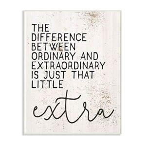 Stupell Industries Little Extra Inspirational Word Textured Design Wall Plaque, 10 x 15, Multi-Color