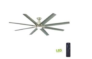 Home Decorators Collection Kensgrove 72 in. Brushed Nickel LED Ceiling Fan – With Remote