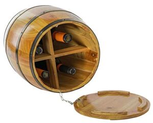 Vintiquewise Wine Barrel 4 Sectional Crate with Removable Head Lid