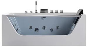 Empava Acrylic Whirlpool Bathtub Hydro-massage Soaking SPA Chromatherapy Jets Tub 59JT408