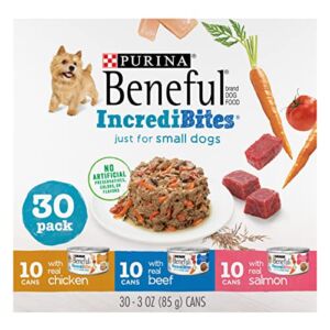 Beneful Purina IncrediBites Adult Wet Dog Food Variety Pack, 3 Ounce (Pack of 30)