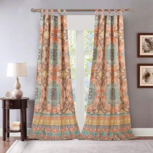 Barefoot Bungalow Olympia Curtain Panel Pair,Multi Color,GL-1706CWP