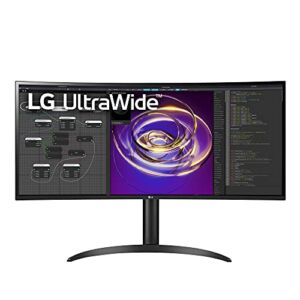 LG 34WP85C-B 34-inch Curved 21:9 UltraWide QHD (3440×1440) IPS Display with USB Type C (90W Power delivery), DCI-P3 95% Color Gamut with HDR 10 and Tilt/Height Adjustable Stand