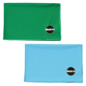 Miracle-Gro MG10018 Cooling Towel – [Pack of 1] Assorted Colors – Green or Teal, Moisture Wicking, Chemical-Free, Reusable Polyester Towel