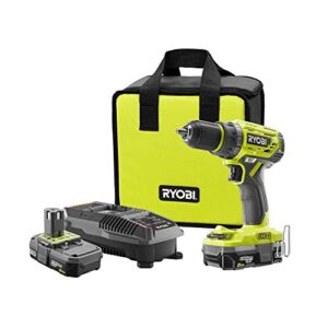 RYOBI 18-Volt ONE+ Brushless Cordless 1/2 in. Drill/Driver with Two (2) 2.0Ah battery, charger and tool bag Kit P1815