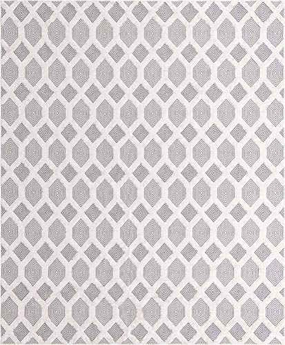 Unique Loom Sabrina Soto Casa Collection Modern Geometric Gray/Ivory Area Rug , 9 feet 10 inch x 12 feet | The Storepaperoomates Retail Market - Fast Affordable Shopping