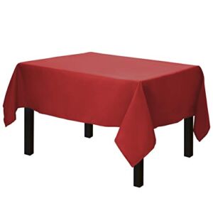 Gee Di Moda Square Tablecloth – 52 x 52 Inch – Red Square Table Cloth for Square or Round Tables in Washable Polyester – Great for Buffet Table, Parties, Holiday Dinner, Wedding & More