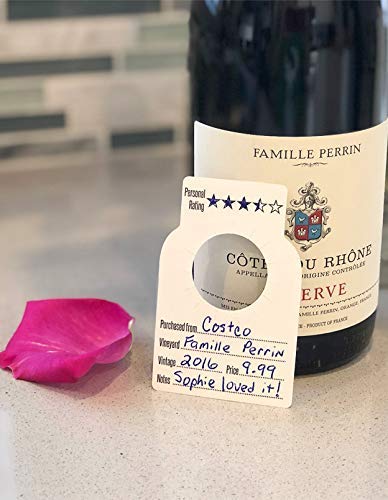 Vino Tag Two Sided Wine Bottle Tags – Large Paper Wine Tags for your Wine Storage Cellar that Hang on the Glass Neck in Your Hutch , Rack Barrel Crate or Cube Great Gift for Any Enthusiast (50 pcs) | The Storepaperoomates Retail Market - Fast Affordable Shopping