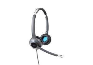 Cisco Headset 522, Wired Dual On-Ear 3.5mm Headset with USB-C Adapter, Charcoal, 2-Year Limited Liability Warranty (CP-HS-W-522-USBC)