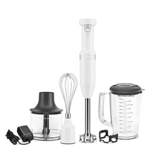 KitchenAid Cordless Variable Speed Hand Blender with Chopper and Whisk Attachment – KHBBV83
