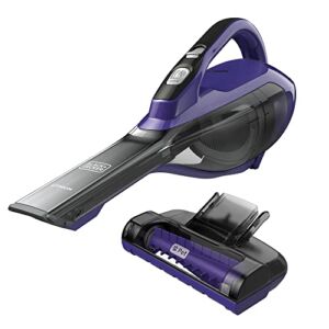 BLACK+DECKER dustbuster AdvancedClean Pet Cordless Handheld Vacuum with Motorized Head, Purple (HLVA325JP07)