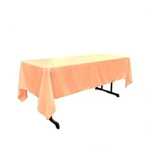 New Creations Fabric & Foam Inc, 60″ Wide by 120″ Long Rectangular Polyester Poplin Tablecloth, Peach