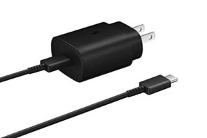 SAMSUNG 25W USB-C Super Fast Charging Wall Charger – Black (US Version with Warranty)