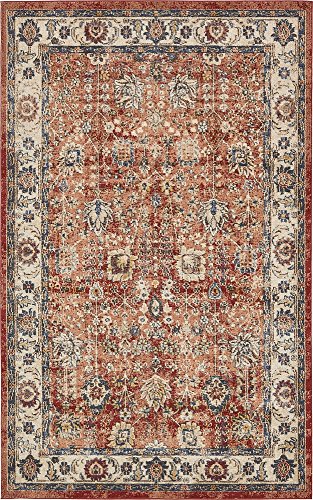 Unique Loom Utopia Collection Traditional Classic Vintage Inspired Area Rug with Warm Hues, 5 x 8 ft, Terracotta/Beige | The Storepaperoomates Retail Market - Fast Affordable Shopping