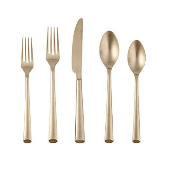 Cambridge Silversmiths Gilda Champagne Satin 20-Piece Flatware Set, Service for 4 | The Storepaperoomates Retail Market - Fast Affordable Shopping