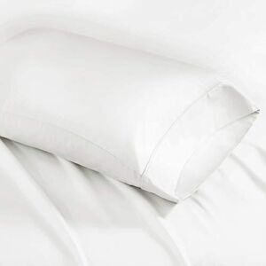 1500 Thread Count Cotton Blend Pillow Case Cover , Casual Luxury Machine Washable King Size Pillow Cases Set of 2 , King : 20 X 40 , White