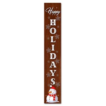 Vertical Happy Holidays Signs For Front Porch Standing,8inx48in Vertical Wall Signs For Home Decor Farmhouse For Seasons Spring Summer Fall Harvest Thanksgiving Christmas | The Storepaperoomates Retail Market - Fast Affordable Shopping