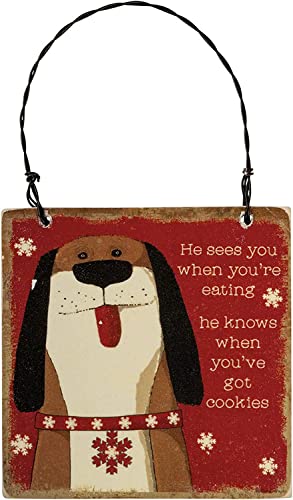 Sassy Dogs Christmas Ornament Set, Naughty Holiday Wood Signs Décor, Hanging Tree Decorations by Christmas Market Ornaments (5 Pieces) | The Storepaperoomates Retail Market - Fast Affordable Shopping