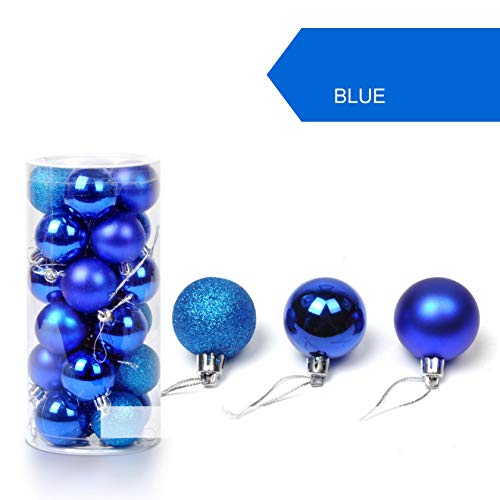 Crazypig 24Pcs Christmas Tree Balls – 30mm Christmas Xmas Tree Ball Bauble Hanging Home Party Ornament Decor for Christmas Home Holiday Party Wedding Ornament Decor | The Storepaperoomates Retail Market - Fast Affordable Shopping