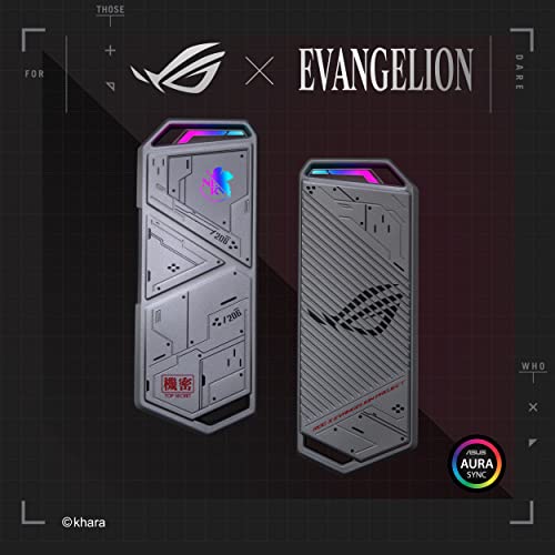 ASUS ROG Strix Arion EVA Edition M.2 NVMe SSD Enclosure USB3.2 Gen 2×1 Typ C, Dual USB C to C and USB C to A Cables, Screwdriver Free, Thermal Pads, Fits PCIe 2280/2260/2242/2230 M Key/B+M Key | The Storepaperoomates Retail Market - Fast Affordable Shopping