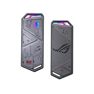 ASUS ROG Strix Arion EVA Edition M.2 NVMe SSD Enclosure USB3.2 Gen 2×1 Typ C, Dual USB C to C and USB C to A Cables, Screwdriver Free, Thermal Pads, Fits PCIe 2280/2260/2242/2230 M Key/B+M Key