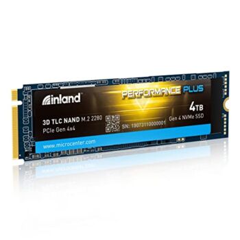 INLAND Performance Plus 4TB PS5 SSD PCIe NVMe 4.0 x 4 M.2 2280 TLC 3D NAND Internal Solid State Drive, R/W Speed up to 7200MB/s and 6800MB/s, 3000 TBW | The Storepaperoomates Retail Market - Fast Affordable Shopping